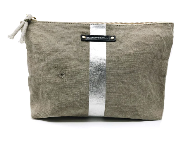 Postal Silver Stripe Pouch