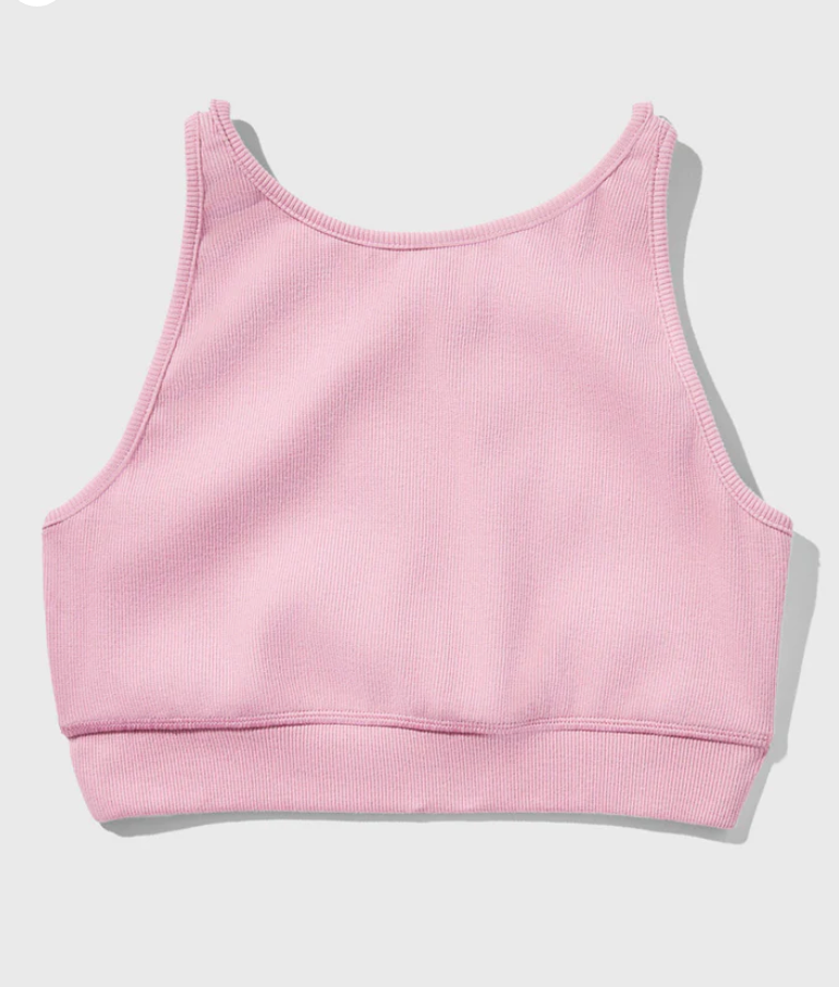 EcoKnit™ Ribbed High-Neck Sports Bra