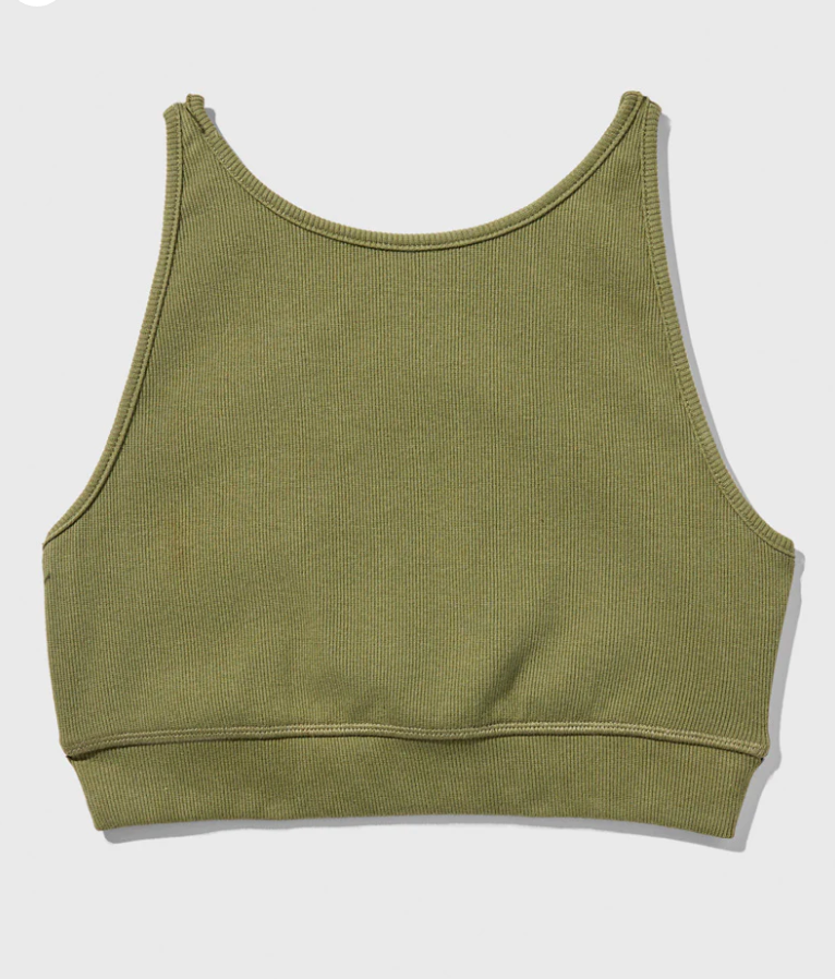 EcoKnit™ Ribbed High-Neck Sports Bra