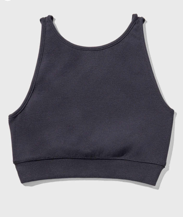 EcoKnit™ Ribbed High-Neck Sports Bra
