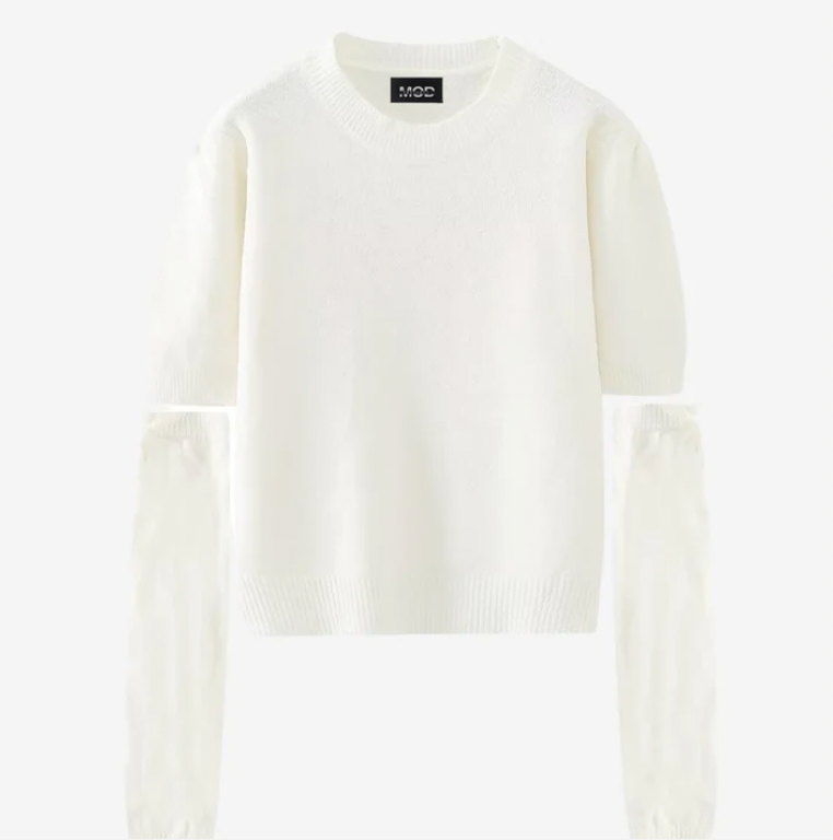 Bianca Knit Sweater with Detachable Sleeves