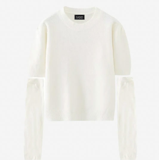 Bianca Knit Sweater with Detachable Sleeves