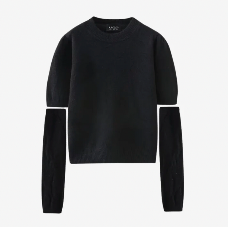Bianca Knit Sweater with Detachable Sleeves