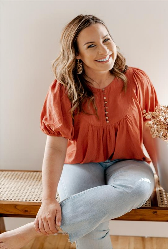 *Kristen Swiss Dot Top - Ivory