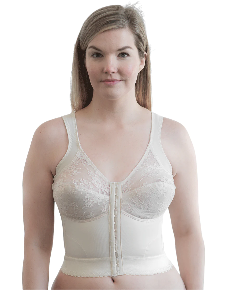 Rago Front Closure Back Support Long Line Bra