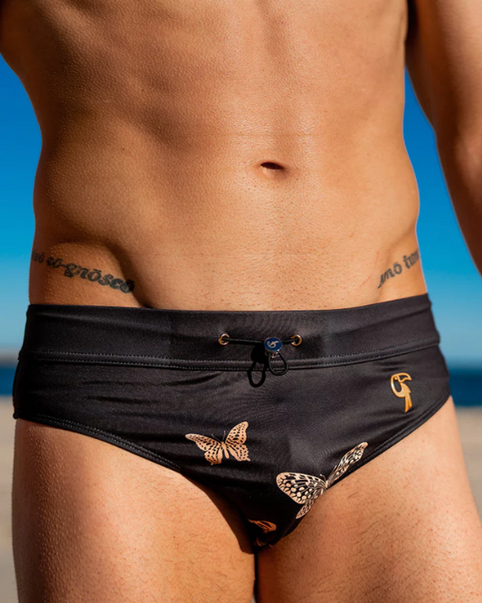 Golden Butterfly Swim Briefs