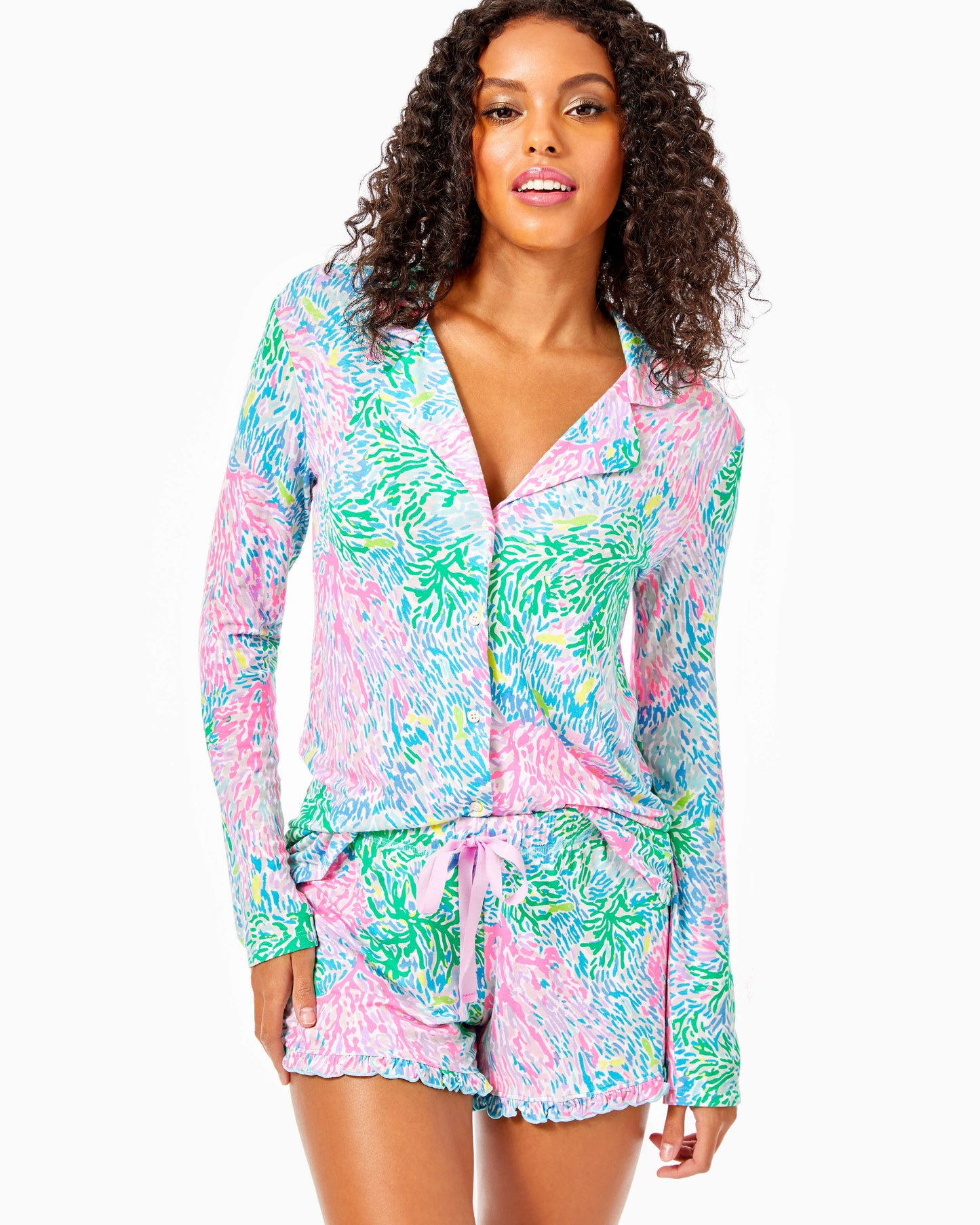 4" PJ Knit Ruffle Short