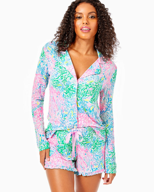 4" PJ Knit Ruffle Short