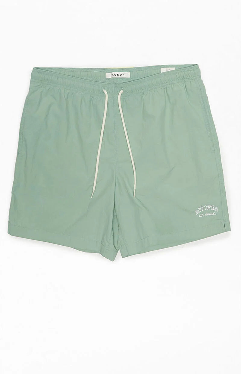 PacSun Solid Collegiate 17" Swim Trunks