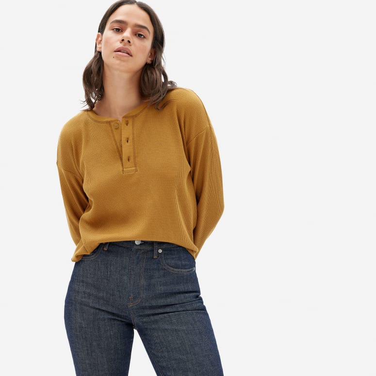 The Organic Cotton Waffle Henley