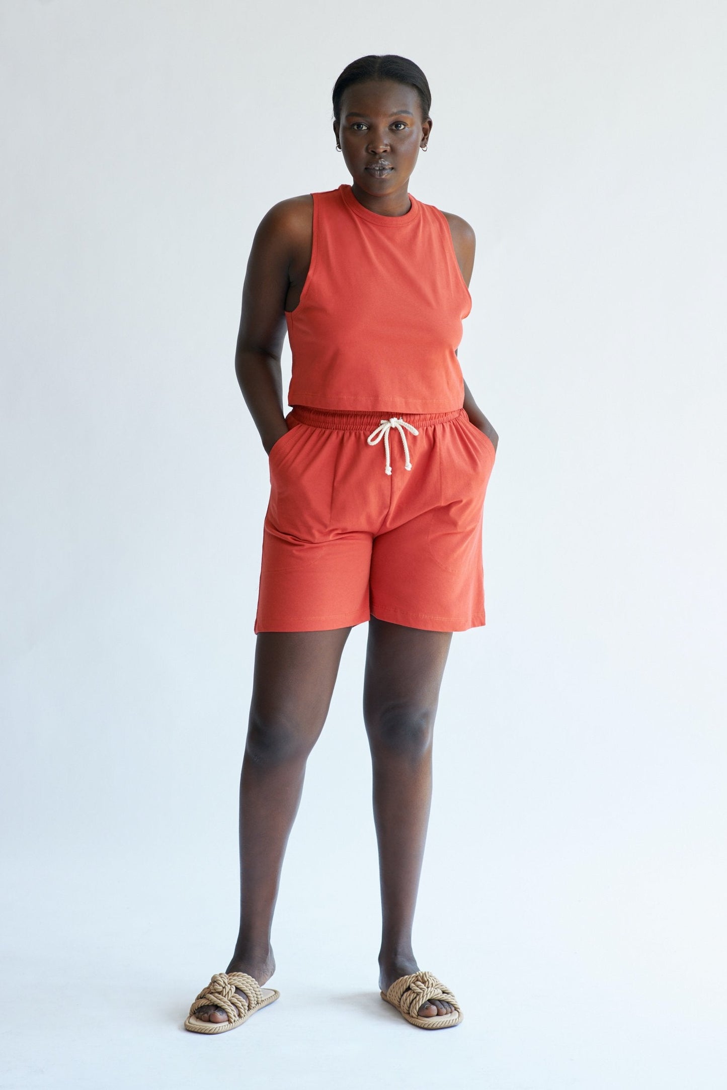 Cropped Racer Back Tank