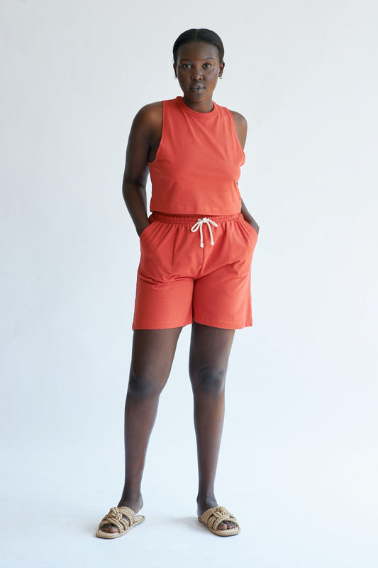 Cropped Racer Back Tank