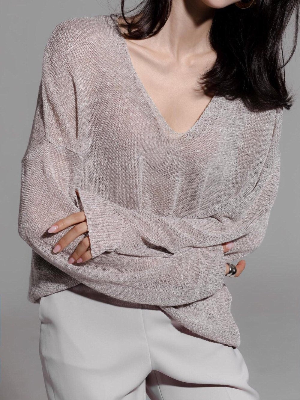 OVERSIZED SHEER LINEN KNIT