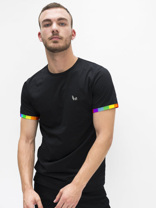 Black Rainbow Sleeve T-shirt