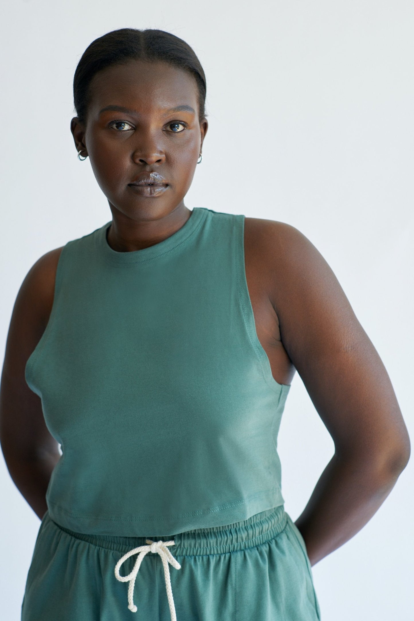 Cropped Racer Back Tank