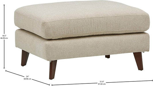 MODERN OTTOMAN WITH TEMPERED LEGS