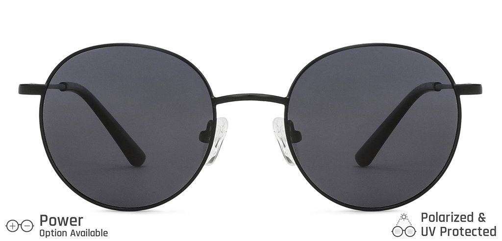 Gold Round Full Rim Unisex Sunglasses by Vincent Chase Polarized-138395
