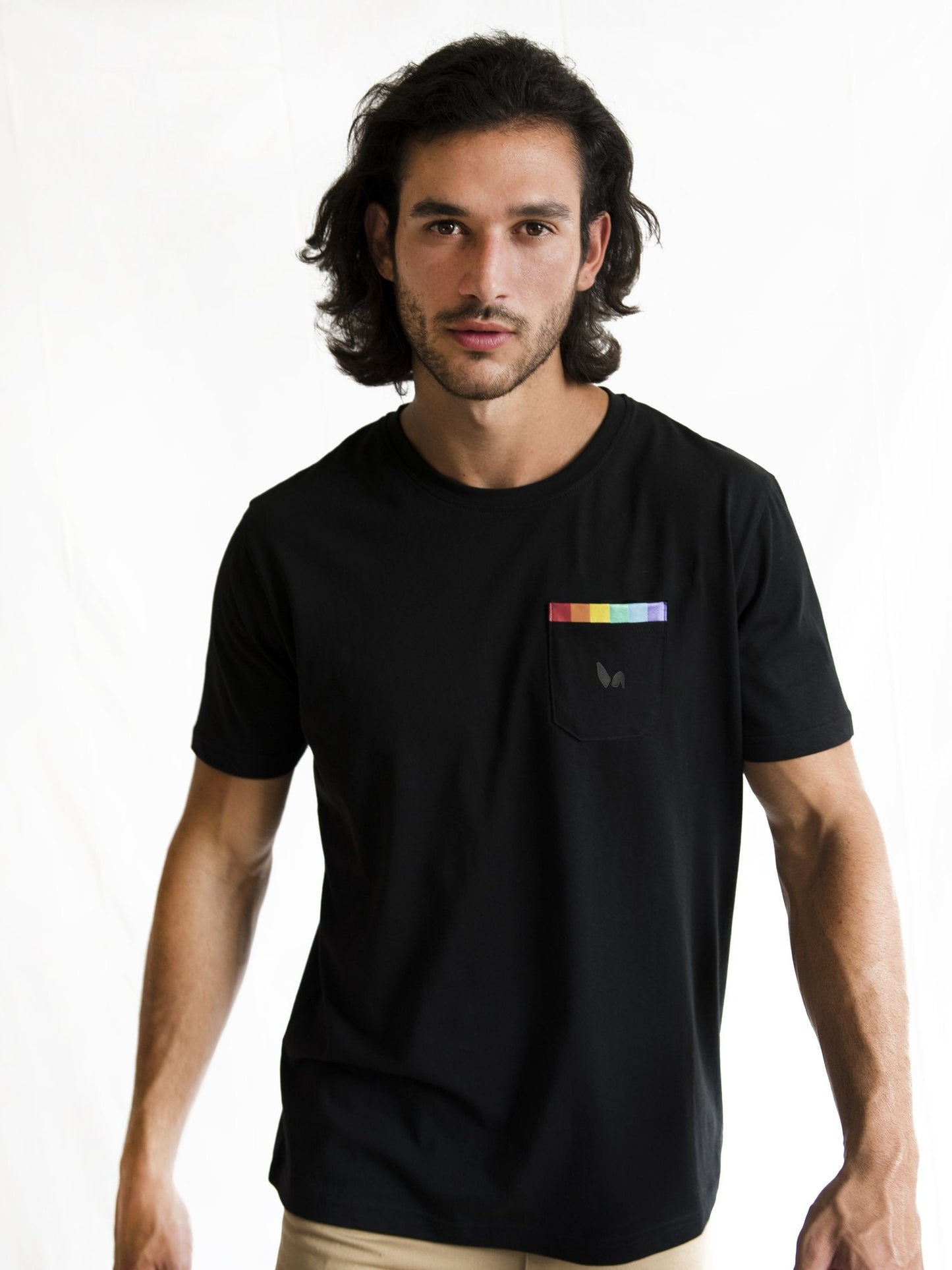 Cream Rainbow Sleeve T-shirt