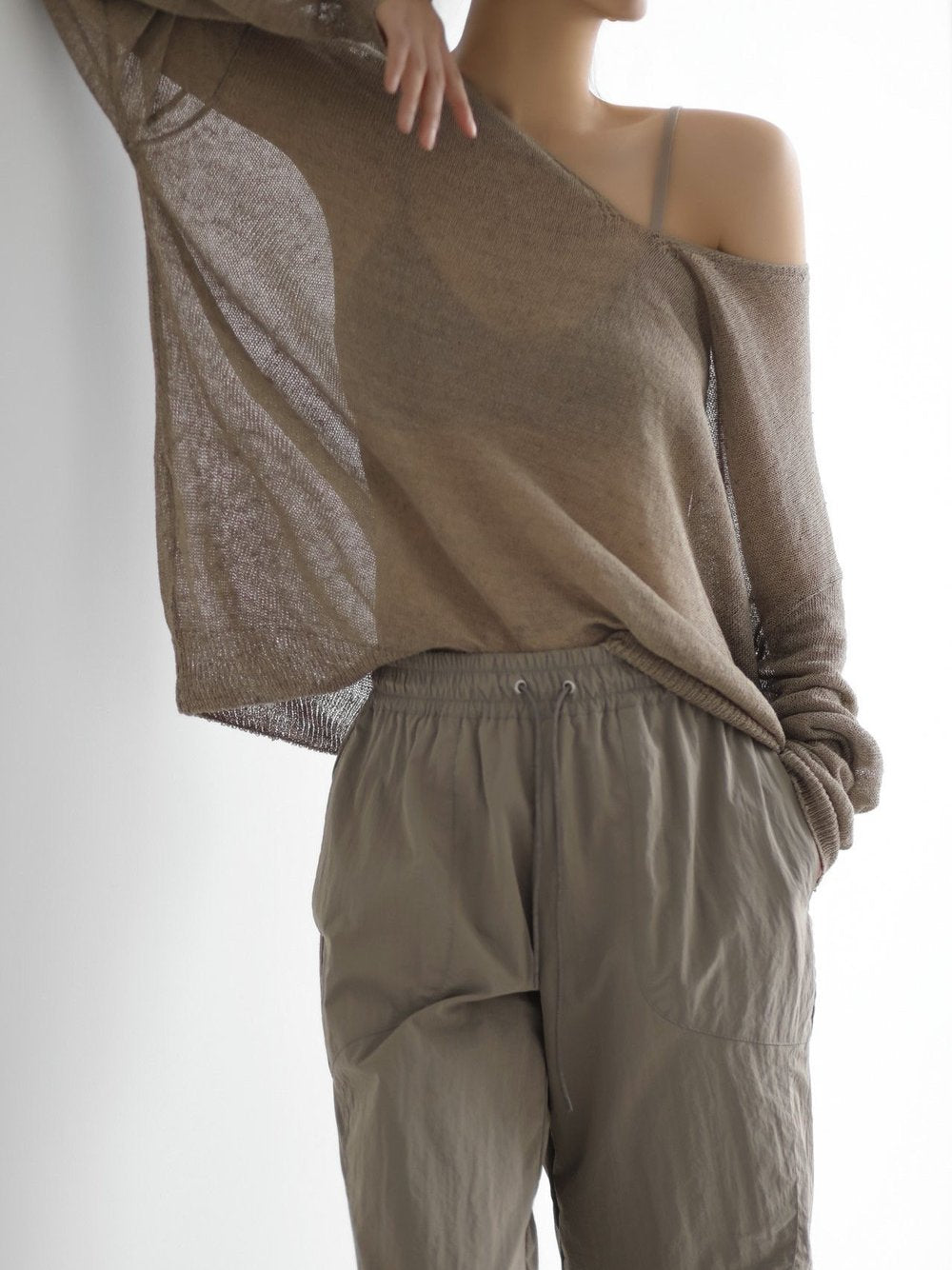 OVERSIZED SHEER LINEN KNIT