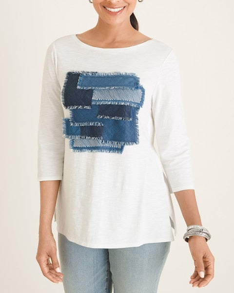 Denim Patchwork Tee