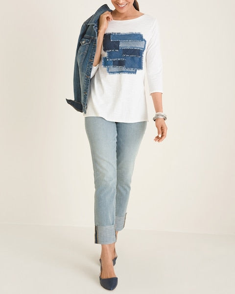 Denim Patchwork Tee