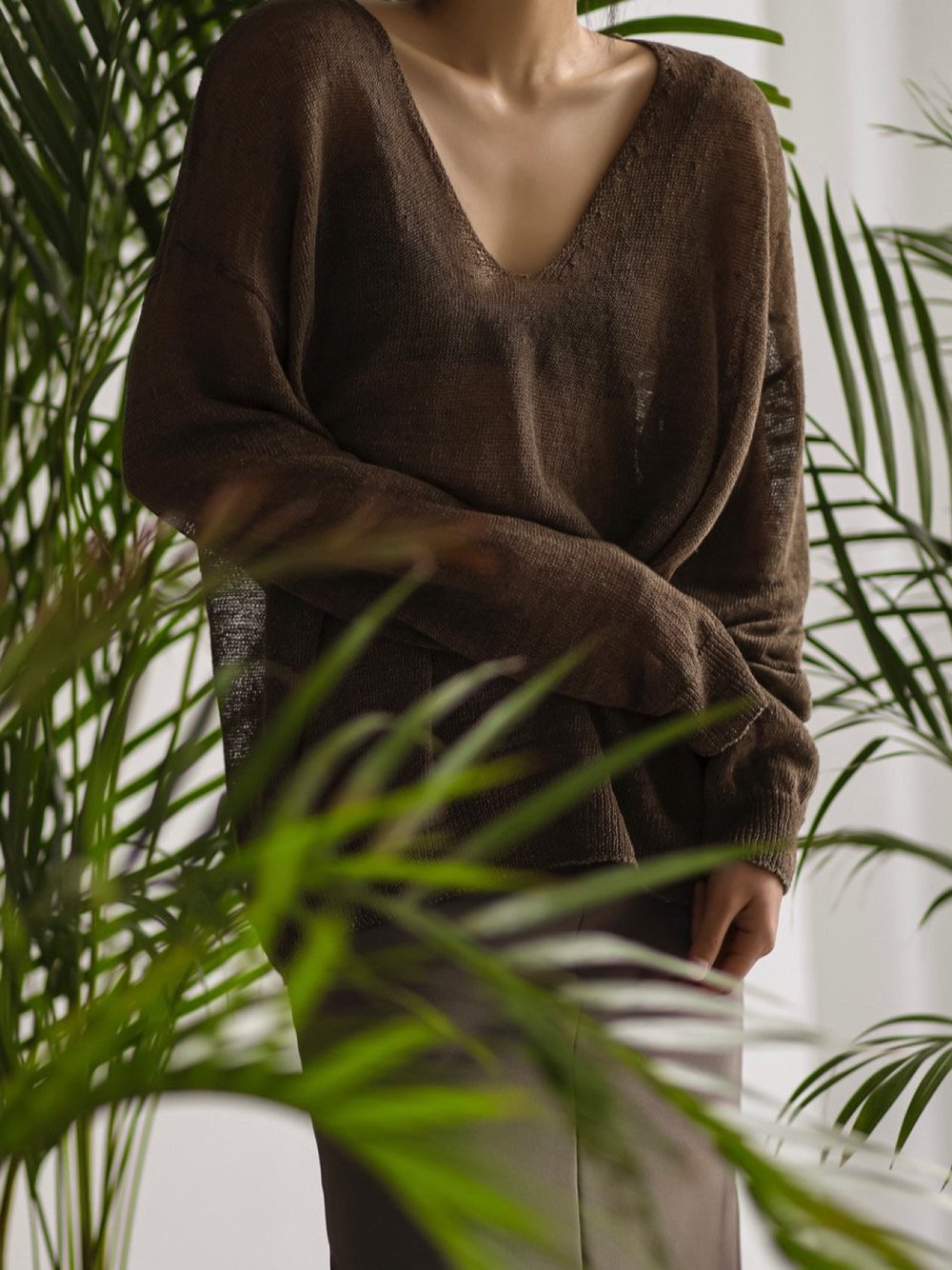 OVERSIZED SHEER LINEN KNIT