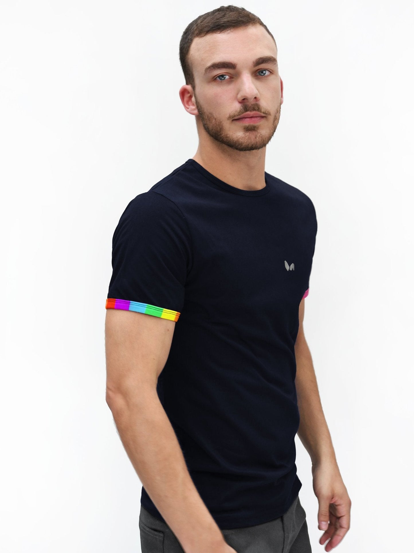 Cream Rainbow Sleeve T-shirt