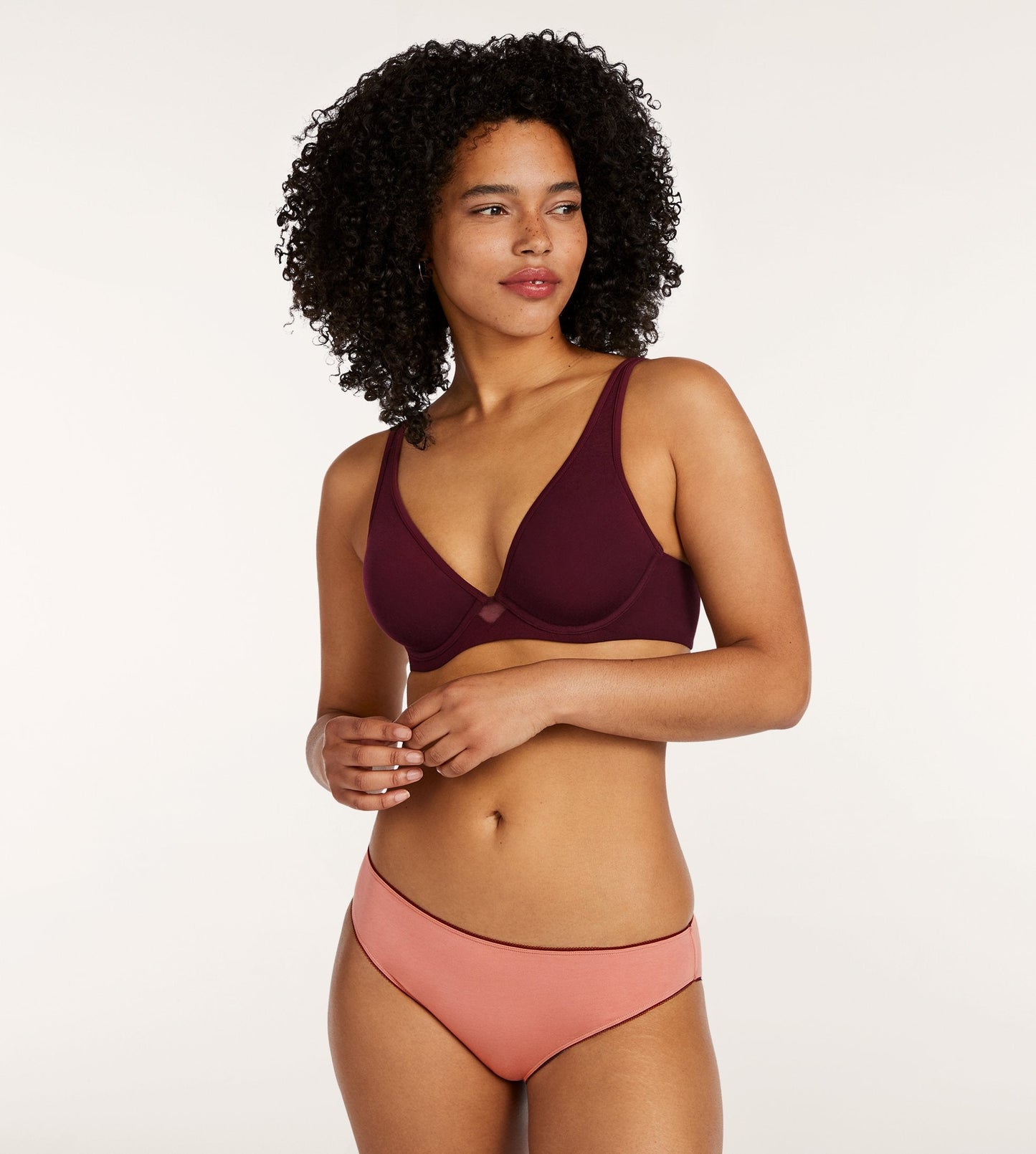 Everyday Cotton Lace Trim Bikini