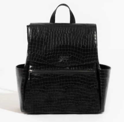 Ebony Croc Mini Classic Bag II - Final Sale