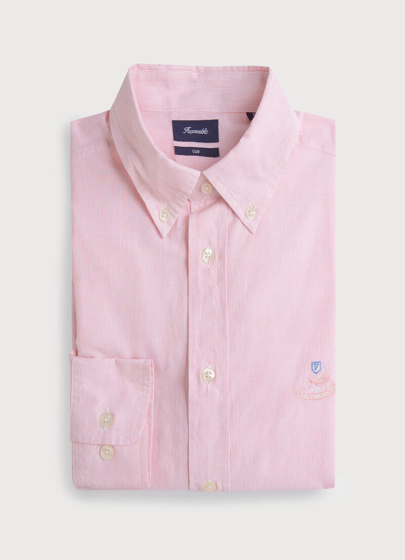 Façonnable - Textured cotton linen shirt