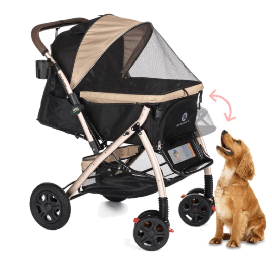 HPZ™ PET ROVER XL Extra-Long Premium Stroller For Small/Medium/Large Dogs, Cats And Pets