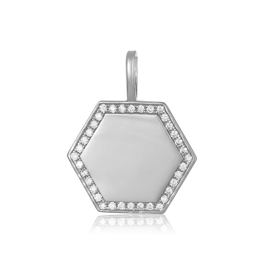 ICONS HEXAGON ENGRAVABLE CHARM