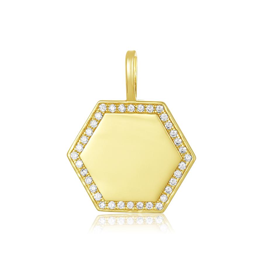 ICONS HEXAGON ENGRAVABLE CHARM