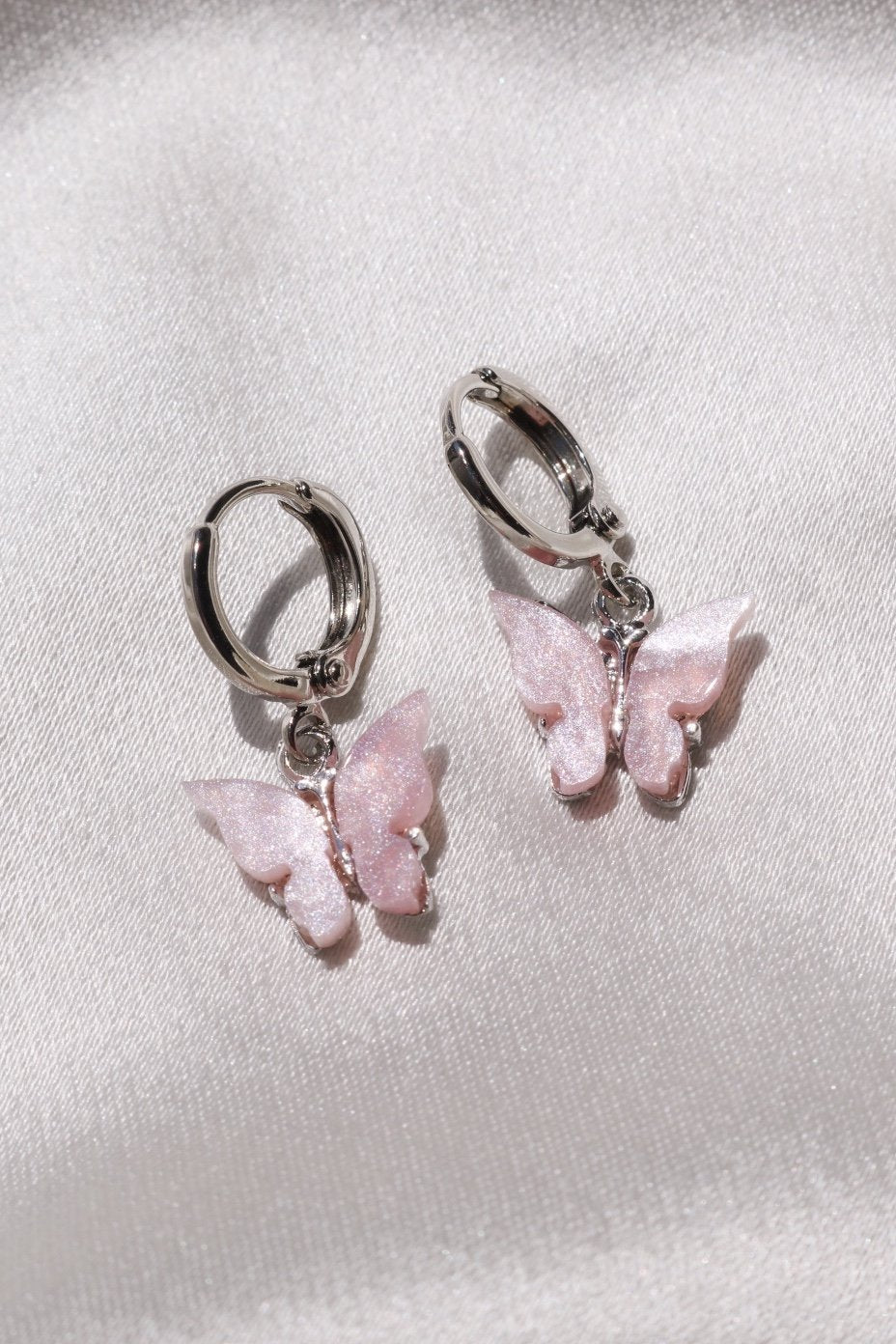 Silver Butterfly Earrings