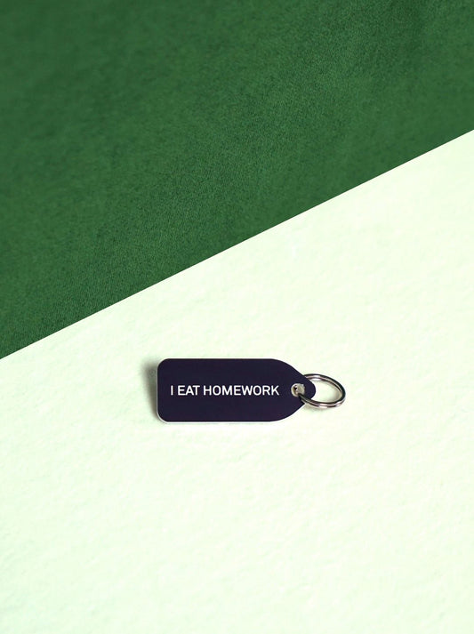 I Eat Homework Dog Tag - Final Sale