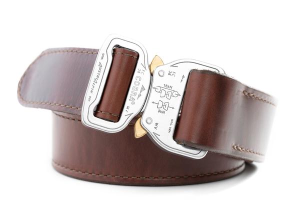 1.5" Matte Black Leather Gun Belt