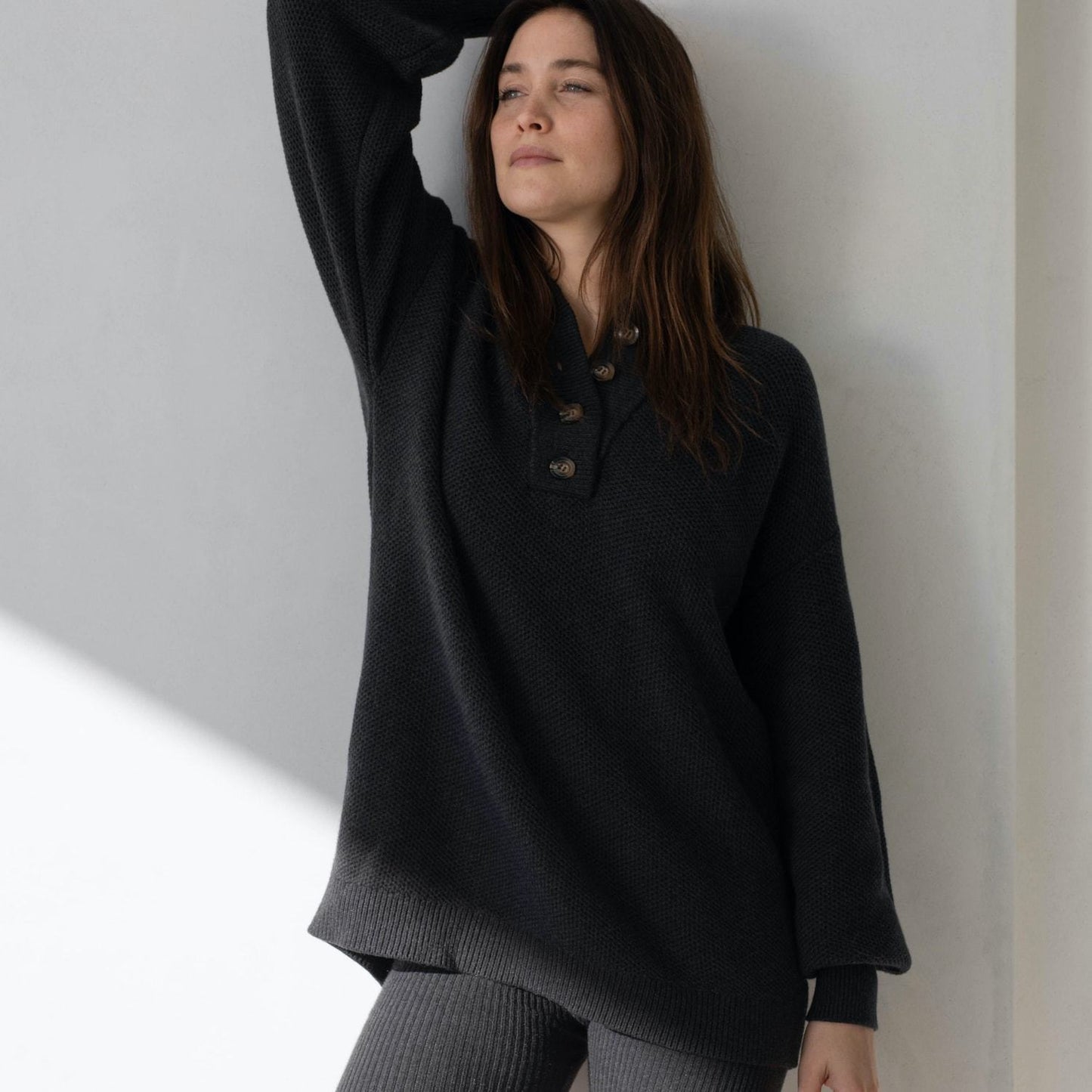 Cozy Cotton Silk Henley