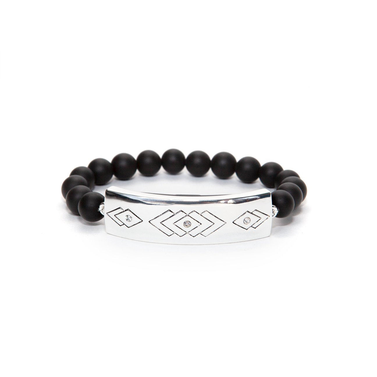 Matte Black Beaded Bracelets