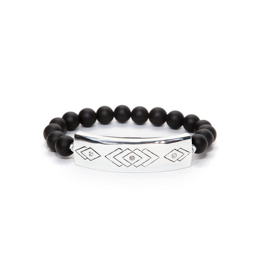 Matte Black Beaded Bracelets