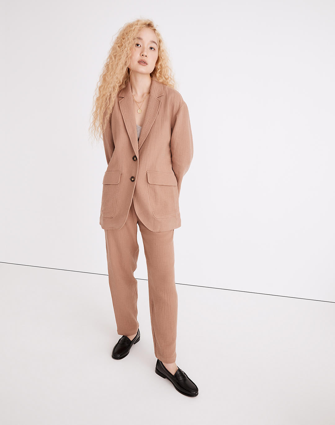 Cotton-Linen Relaxed Blazer