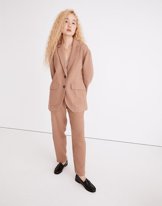 Cotton-Linen Relaxed Blazer