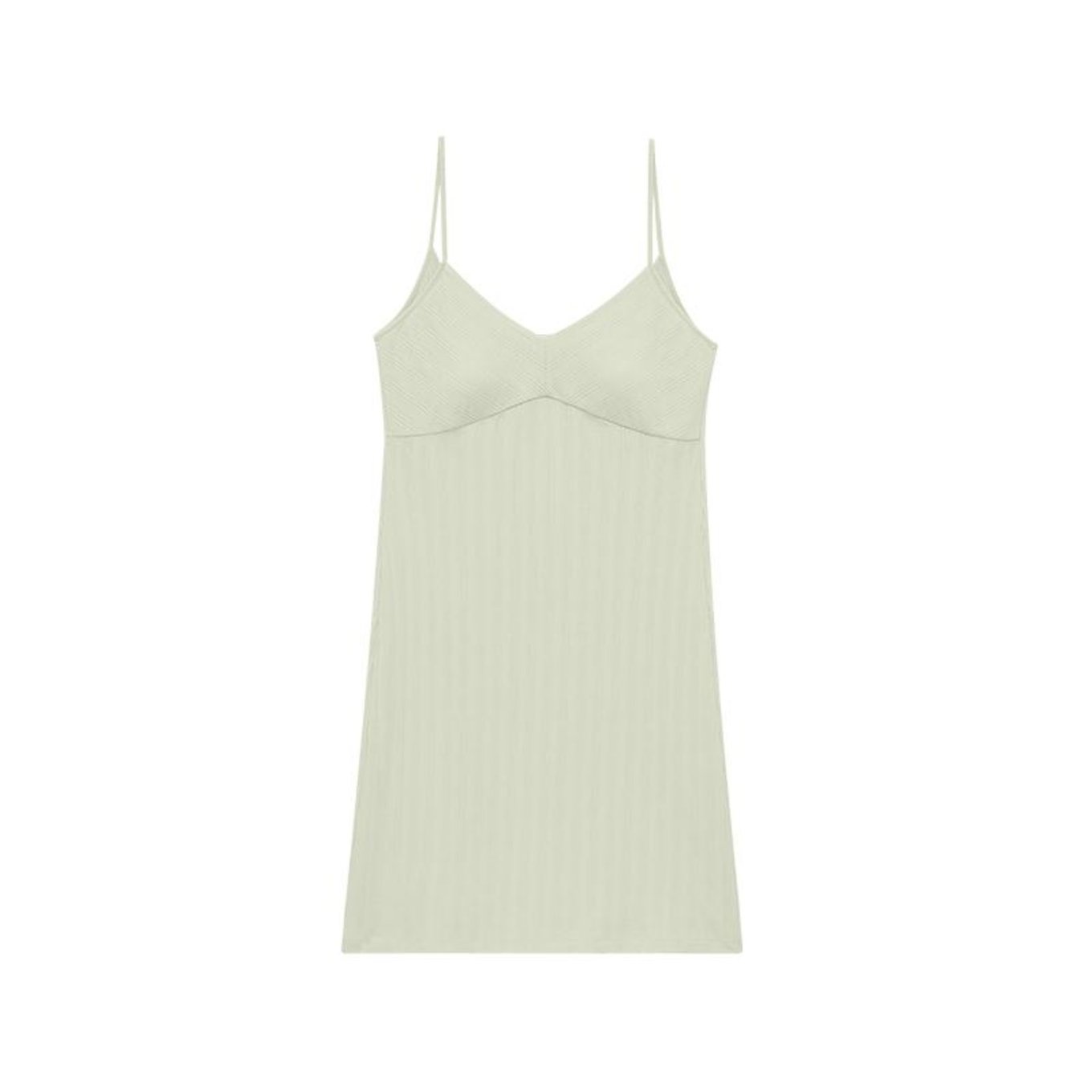 Laid Back Ribbed V-tie Padded Slip Dress