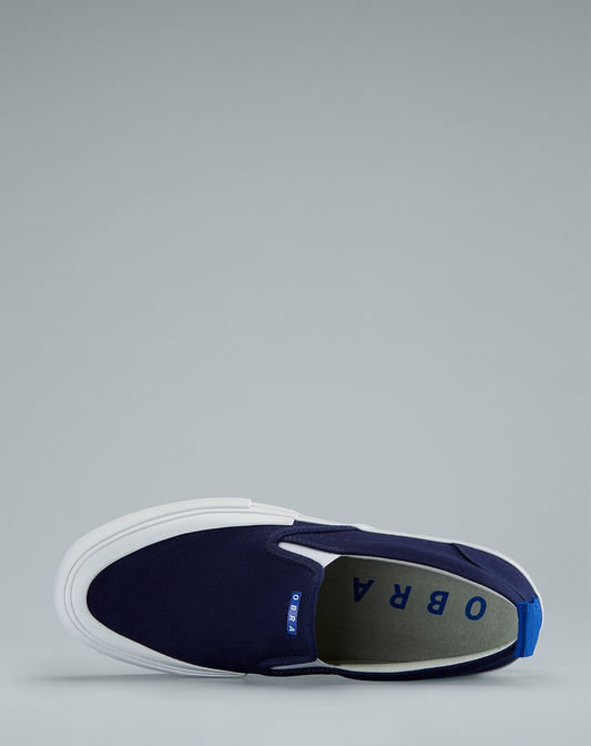 240 CANVAS SLIP-ON WRAP (Navy/White)