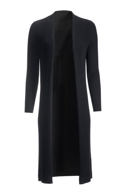 Ribbed Long Cardigan Sweater