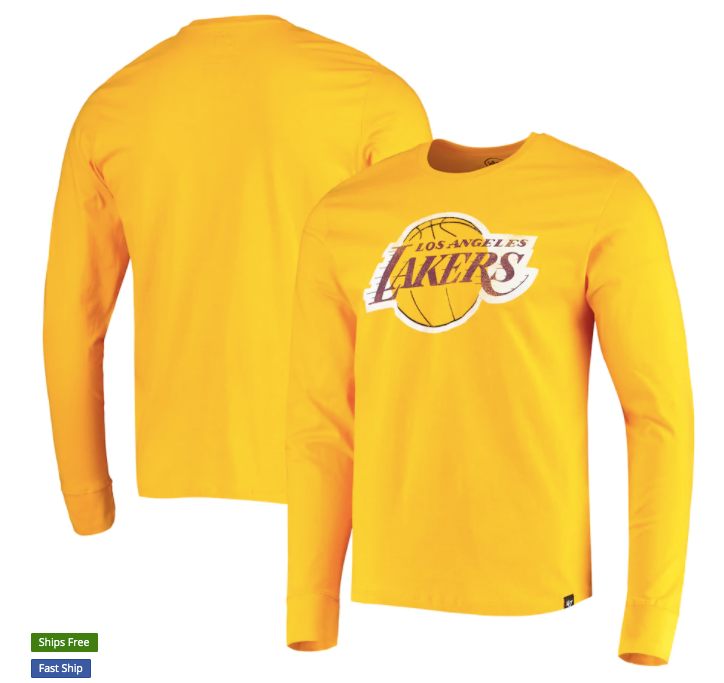 Los Angeles Lakers '47 Super Rival Long Sleeve T-Shirt