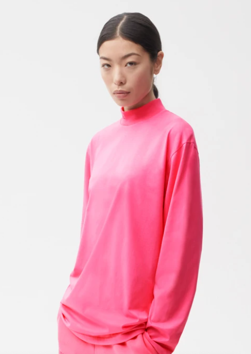 Women's Organic Cotton High Neck Long Sleeve T-Shirt