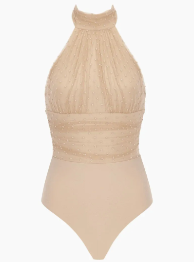 RENEE HIGH NECK MESH ONE PIECE SWIMSUIT