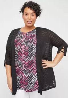 Shadow Stripe Cardigan
