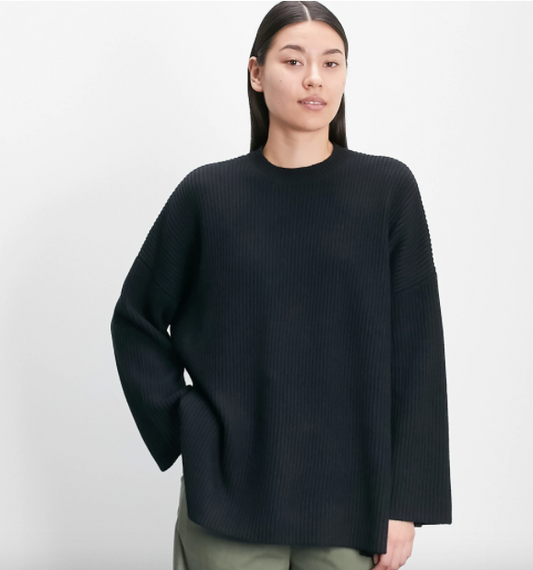 TRACER RIB SWEATER WITH SIDE SLITS