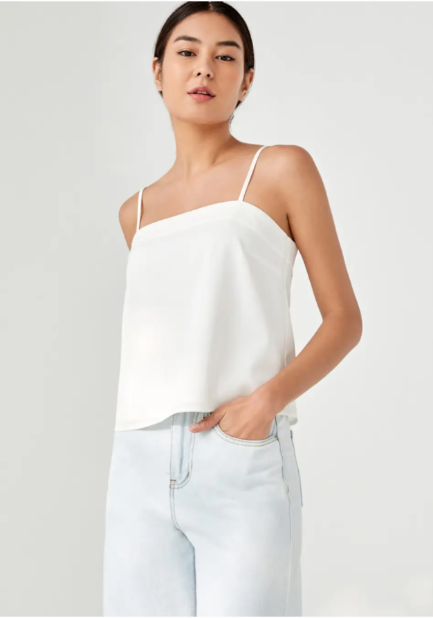 Kehlanie Straight Neck Camisole Top
